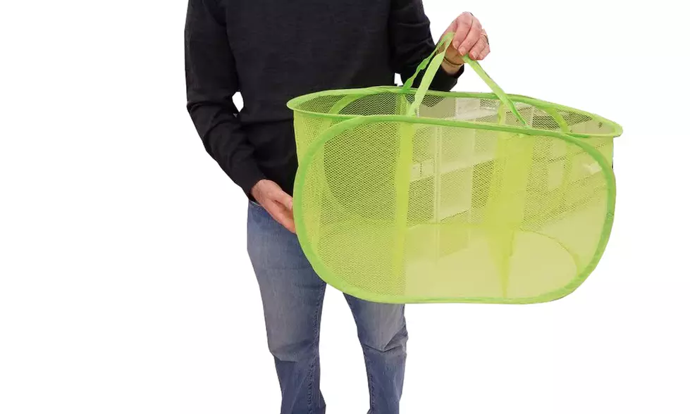 Sunbeam 3-Compartment Small Mesh Laundry Sorter with Handles - Second Medium