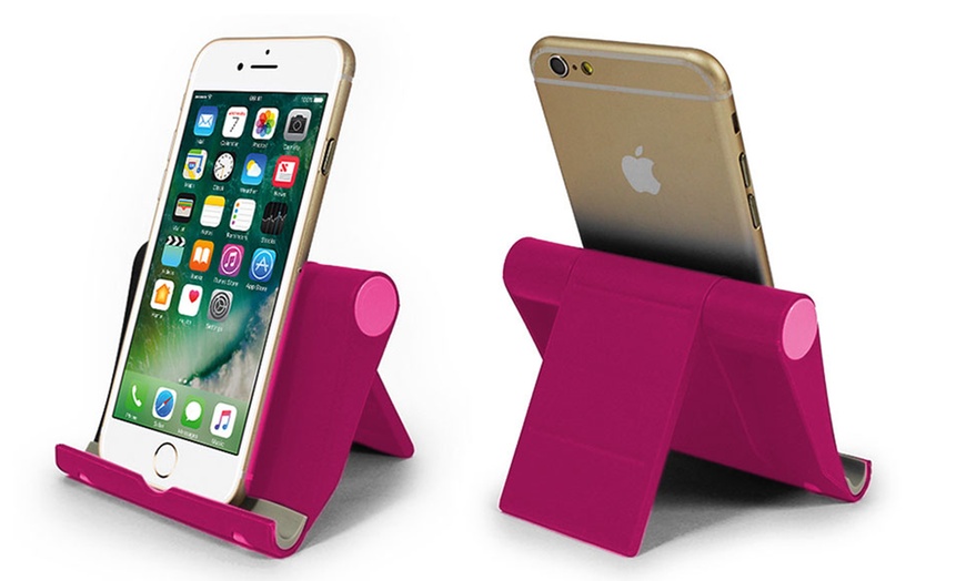 Image 1: One or Two Universal Tablet or Phone Stand Holders