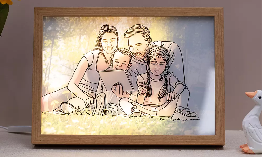 Foto-Lichtgemälde mit LED-Rahmen