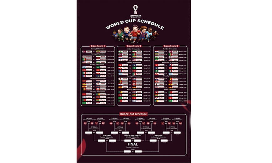 Image 6: 2022 World Cup Qatar Schedule Poster