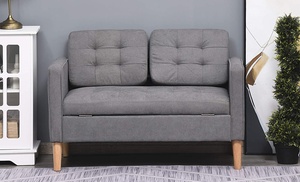 Homcom Two-Seater Storage Sofa