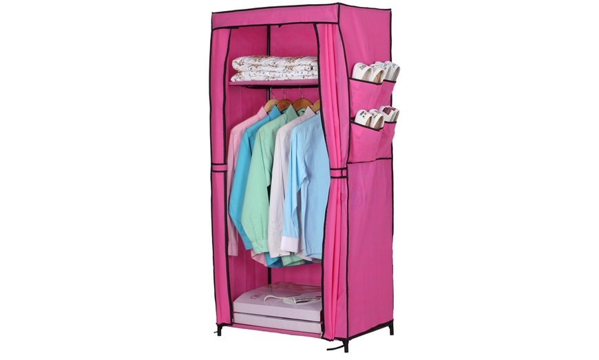 Image 9: Corner Canvas Wardrobe