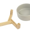 Image 9: Double Ceramic Cat Bowl with Bamboo Stand