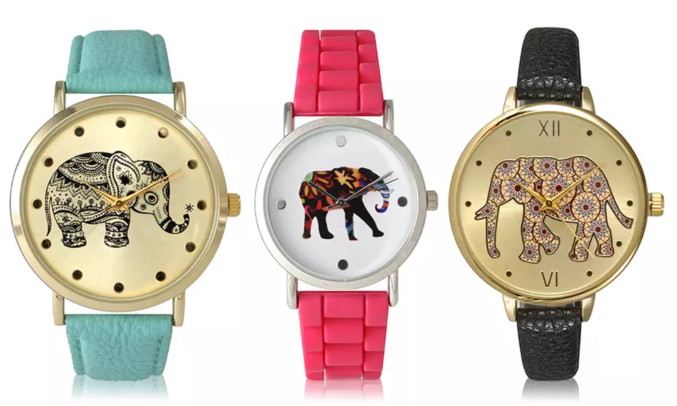 Women's Elephant-Themed Novelty Watches - Primary Image