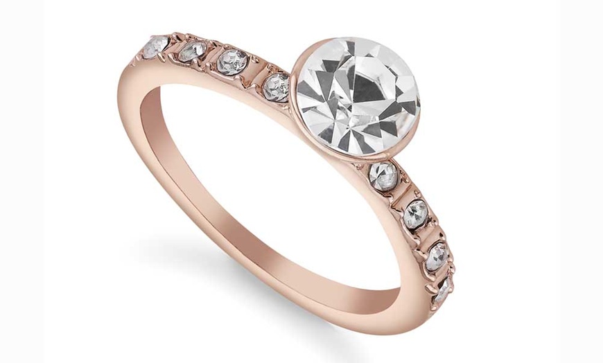 Image 2: Swarovski Rose Gold-Plated Rings