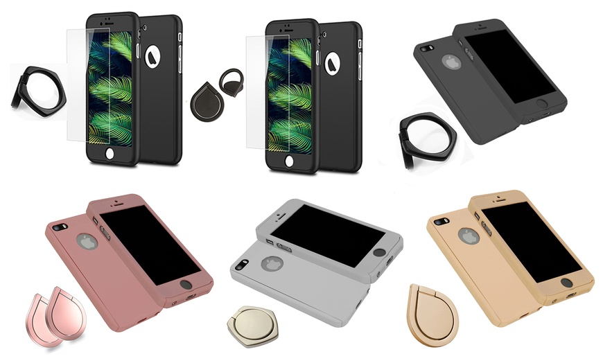 Image 1: Case and Finger Holder for iPhone