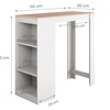 Image 20: Table haute Kyra de 110 cm avec ou sans tabouret