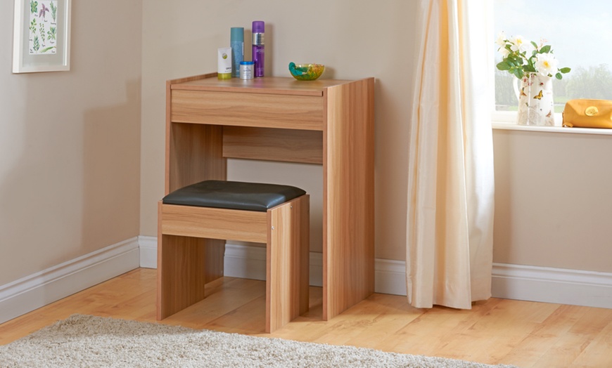 Image 2: Dressing Table and Stool Set