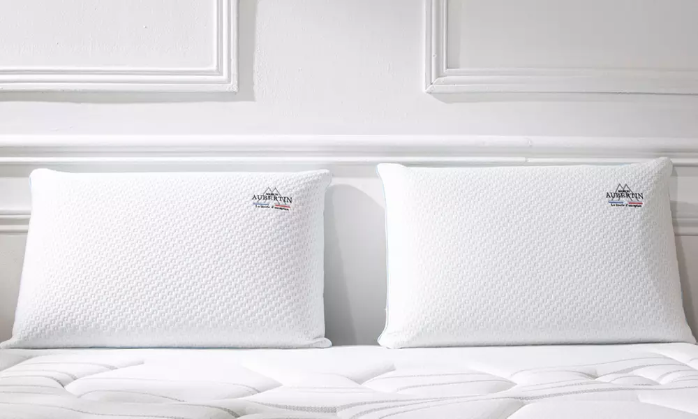 Oreiller(s) mémoire de forme 60x40 cm avec gel rafraîchissant, double face été/hiver, housse lavable et confort premium - Primary Image