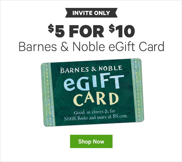 $5 for $10 Barnes & Noble eGift Card