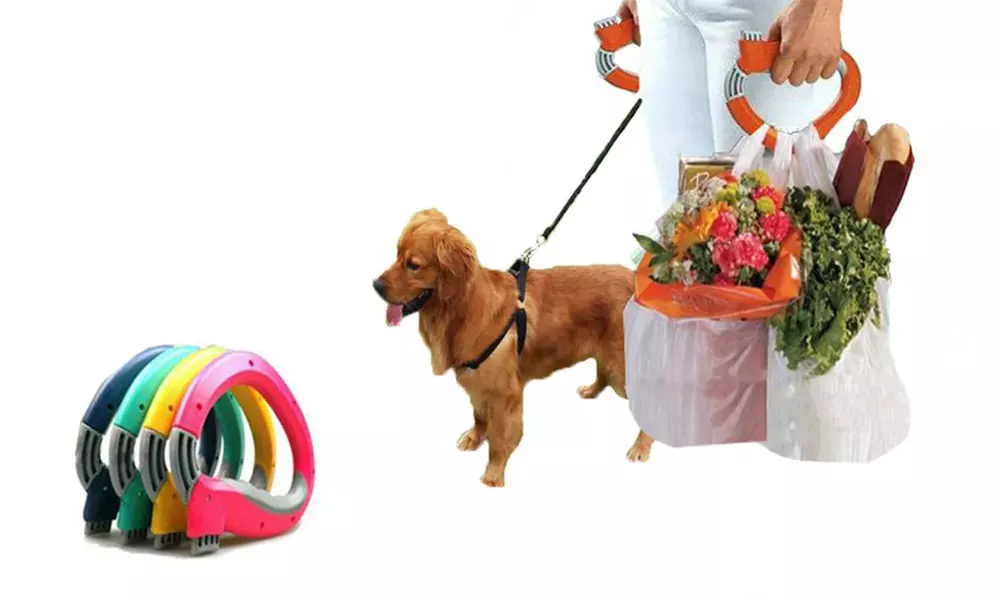 Poignée amovible sacs de courses ou laisse pour chien ergonomique - Primary Image