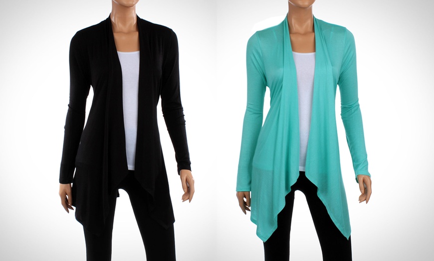 Image 7: 2-Pack Women's Draped Cardigans. Plus sizes available.