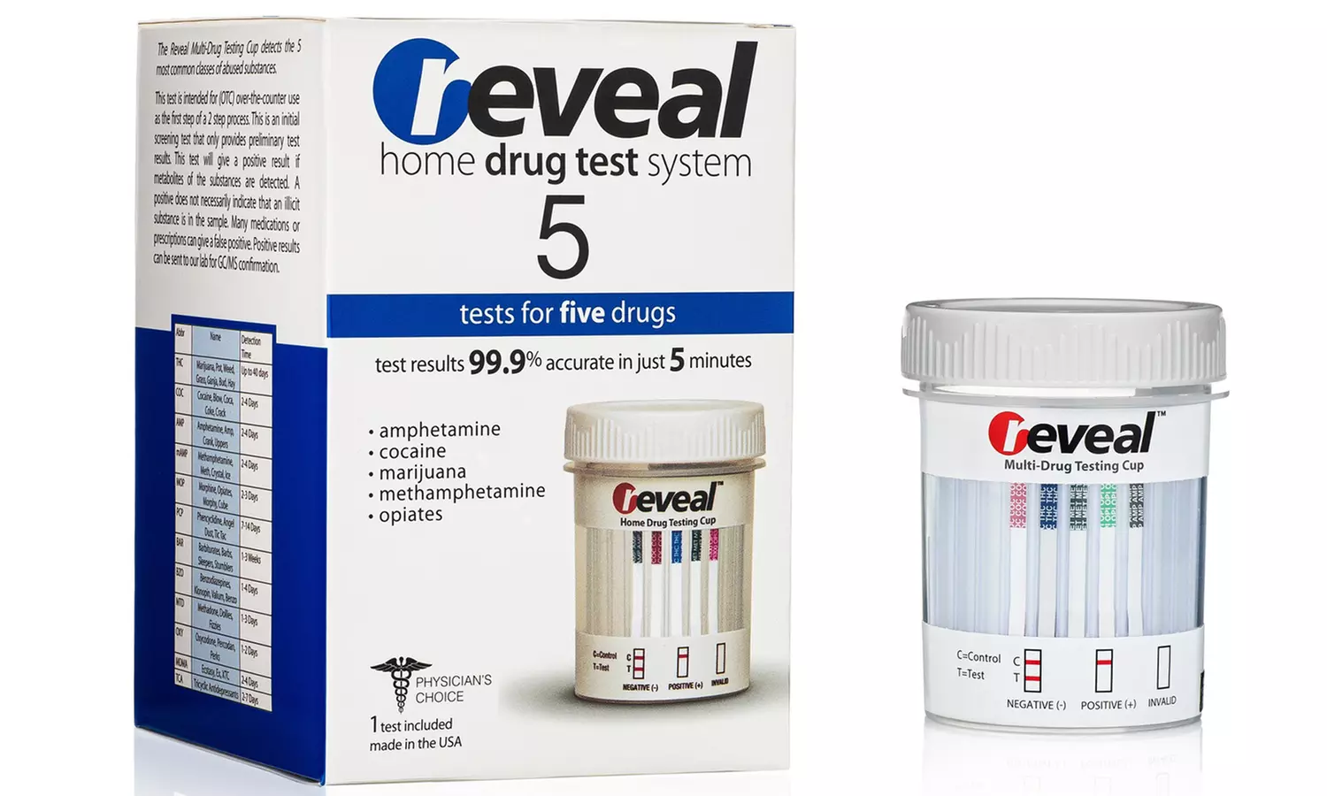 Reveal 5 Home Drug Test System - Tests for 5 Most Common Abused Substances - Primary Image