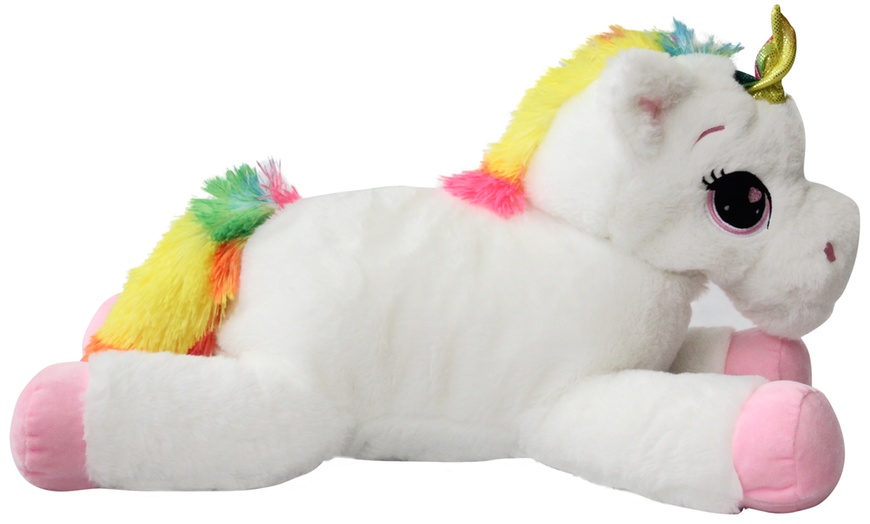 Image 4: 30cm Large Lying Soft Stuffed Unicorn Plushie