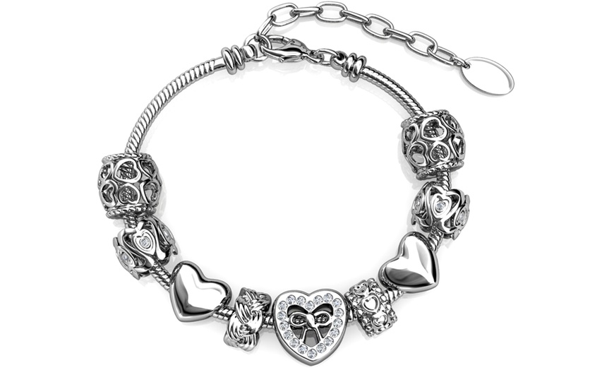 Image 2: 1x, 2x oder 3x Charm-Armband mit Swarovski®-Kristallen