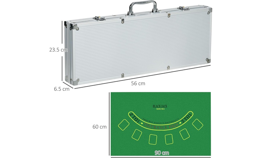 Image 6: 500 Piece Poker Set with Aluminium Case