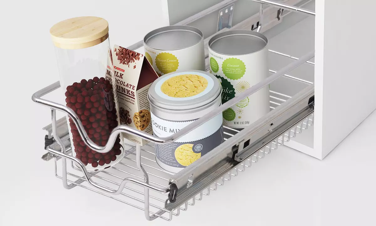 VidaXL 2er-Set ausziehbarer Drahtkörbe in der Größe nach Wahl - Primary Image