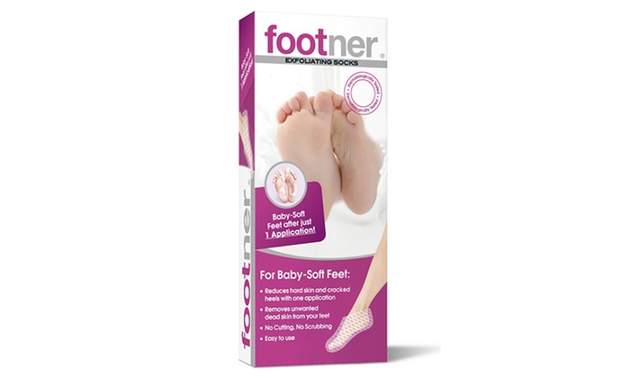 Pair of Footner Exfoliating Socks | Groupon Goods