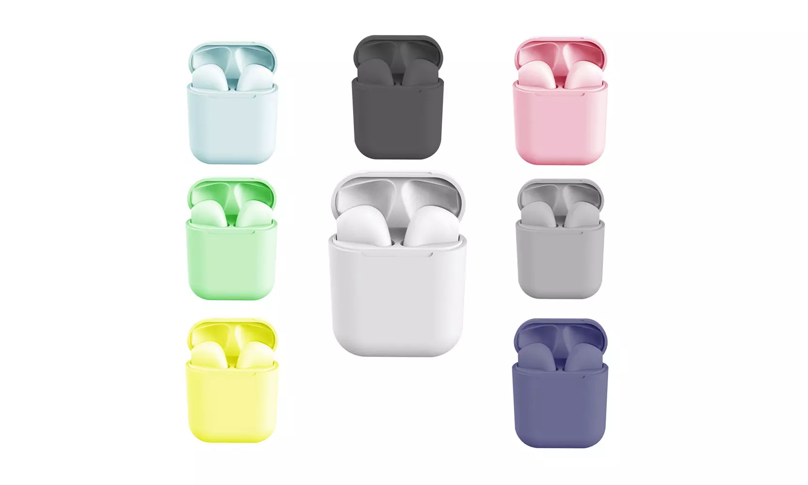 Marquee Tech Matte True Wireless Bluetooth Earbuds with Charging Case, Screen Connect, and Touch Controls - Primary Image