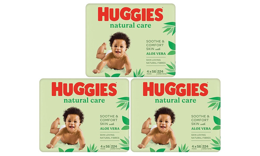 Image 2: Huggies Natural Care Baby Wipes