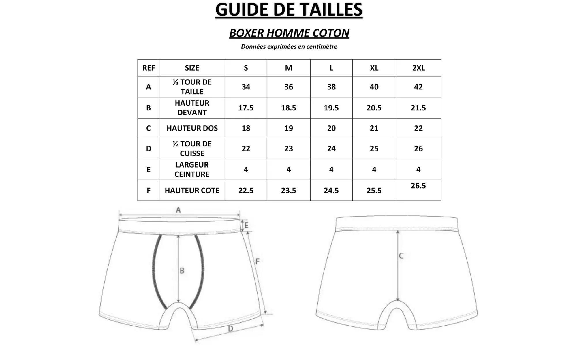 Lot de 4 boxers homme Serge Blanco coton