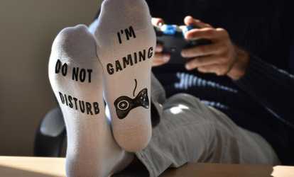 2-Pairs: "Do Not Disturb I'm Gaming" Socks