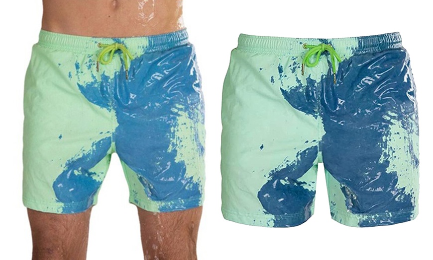 Image 2: Men's Colour Changing Swim Shorts