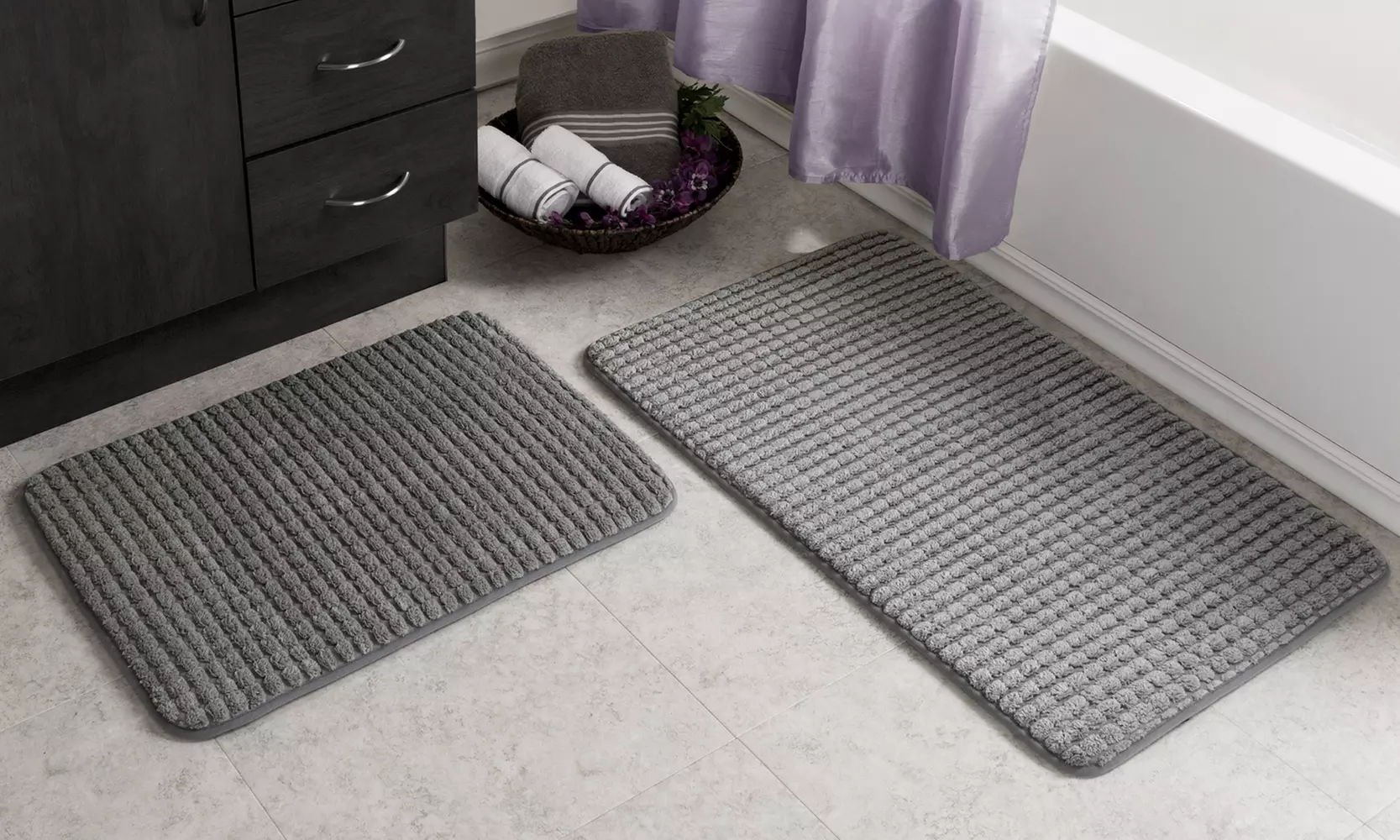 Memory Foam Woven Bath Mat Set (2 Piece) - Primary Image