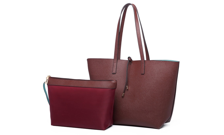 Image 5: Miss Lulu Reversible 2-In-1 Tote Bag