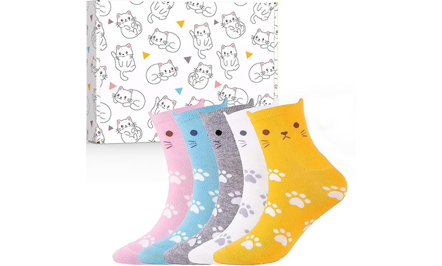 Image 3: Cat Themed Socks