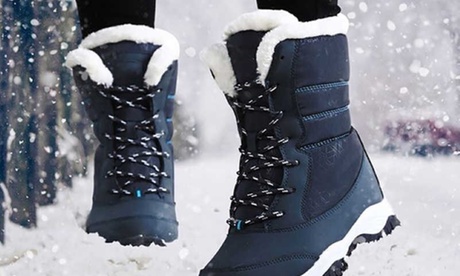 Boots fourrées à lacets hiver