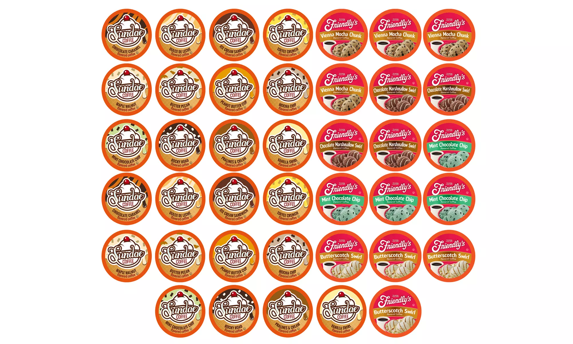 Ice Cream Flavored Coffee Variety Sampler for K-Cup Brewers (40- or 100-Count) - Second Medium