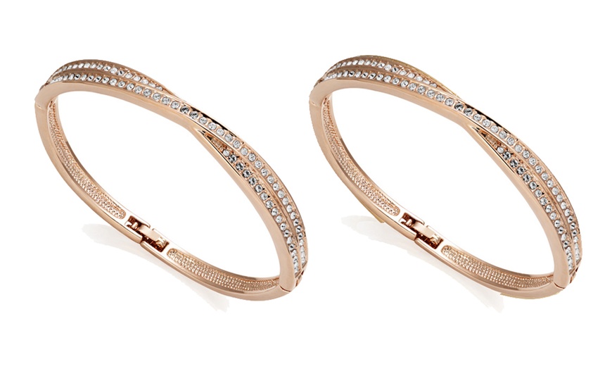 Image 8: Philip Jones Crystal Bangles with Crystals from Swarovski®