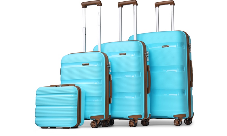 Image 25: One or Four Hard Shell Suitcases with 360° Swivel Wheels