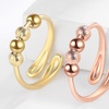 Image 1: 2x Elegante Spinner-Ringe mit drehbaren Perlen zur Entspannung