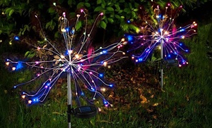 Two Sets of 120-LED Solar-Powered Firework Lights