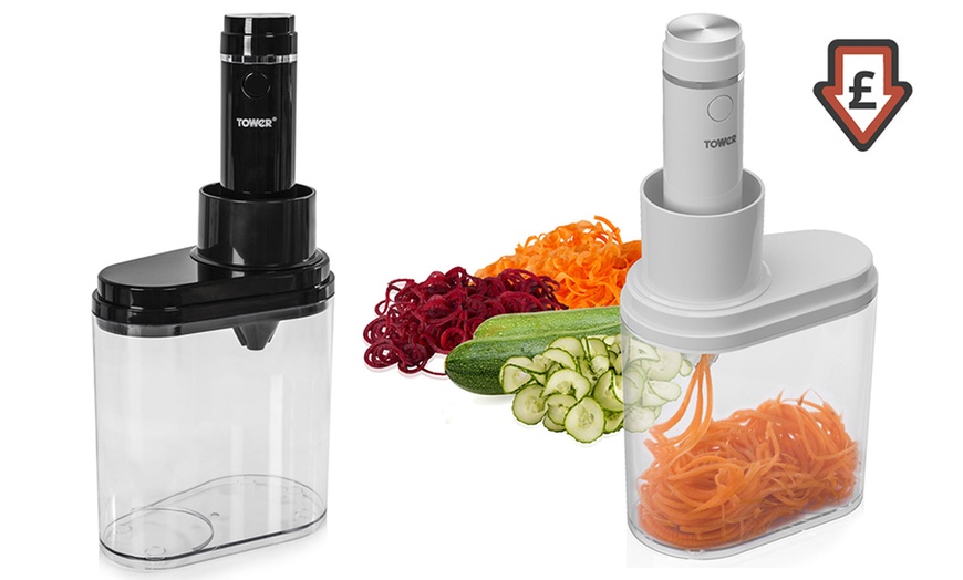 Image 1: Tower T19014 Electric Spiralizer