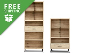 Free Ship: Niva Oak Bookcases