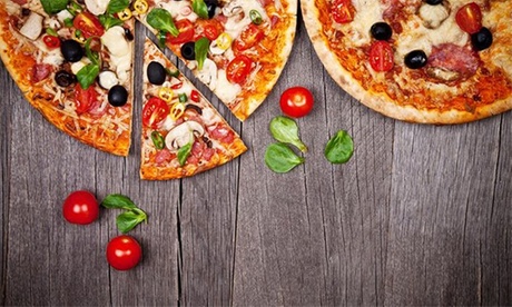 Menu pizza con dolce e bevanda per 2 persone offerto dalla pizzeria Bella Italia 2. Consegna a domicilio