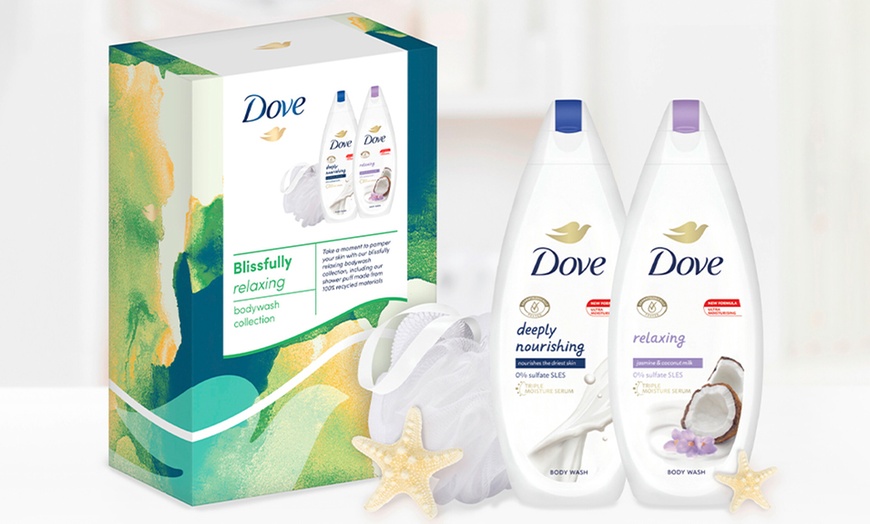 Image 3: Up to Four Dove Blissfully Relaxing Body Wash Collection Sets