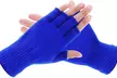 Unisex Half Finger Gloves Winter Stretchy Knit Fingerless Typing Gloves - Second Medium