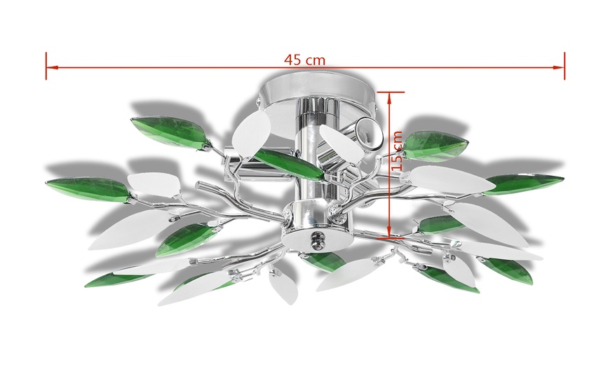 Image 12: Plafonnier feuille effet cristal