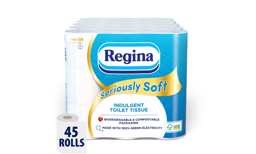 Image 3: 45 Rolls of Regina Toilet Paper