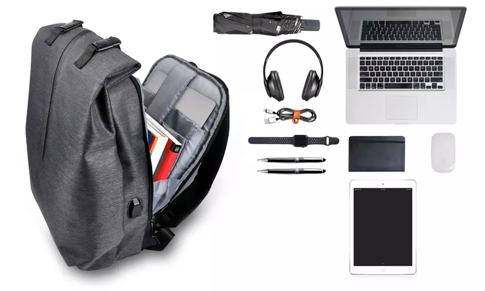 Wasserfester Apachie Rucksack mit 15 Zoll Laptop Fach und USB-Anschluss - Second Medium