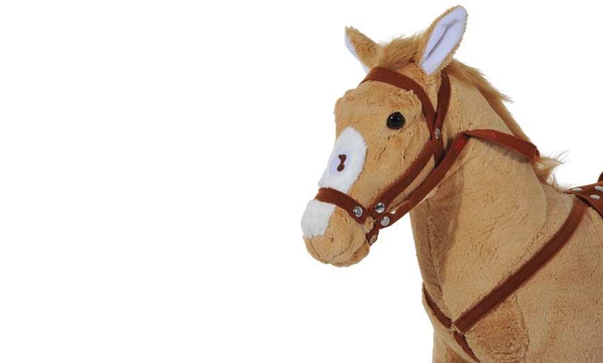 Image 13: Plush Sit-On Pony Toy