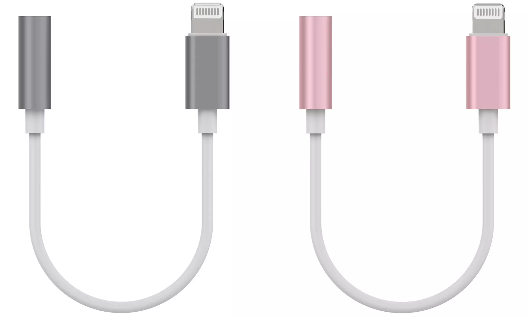 Tech Elements Apple-Certified Lightning-to-3.5mm Adapter (1- or 2-Pack) - Primary Image