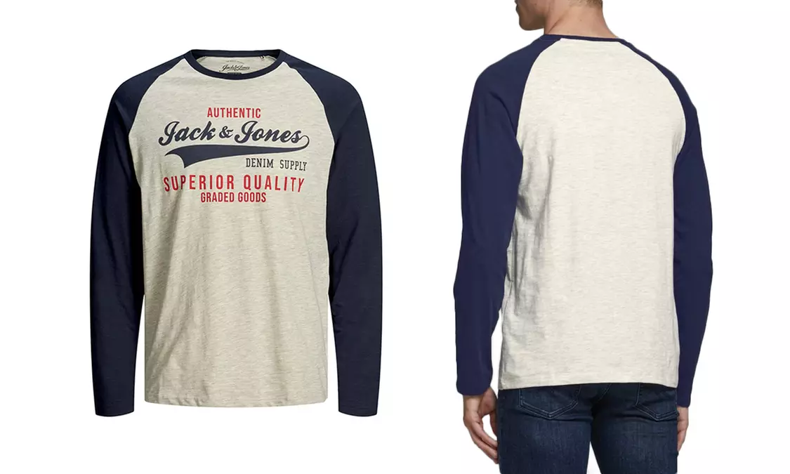 Jack & Jones Herren-Langarmshirt in der Farbe und Größe nach Wahl - Second Medium