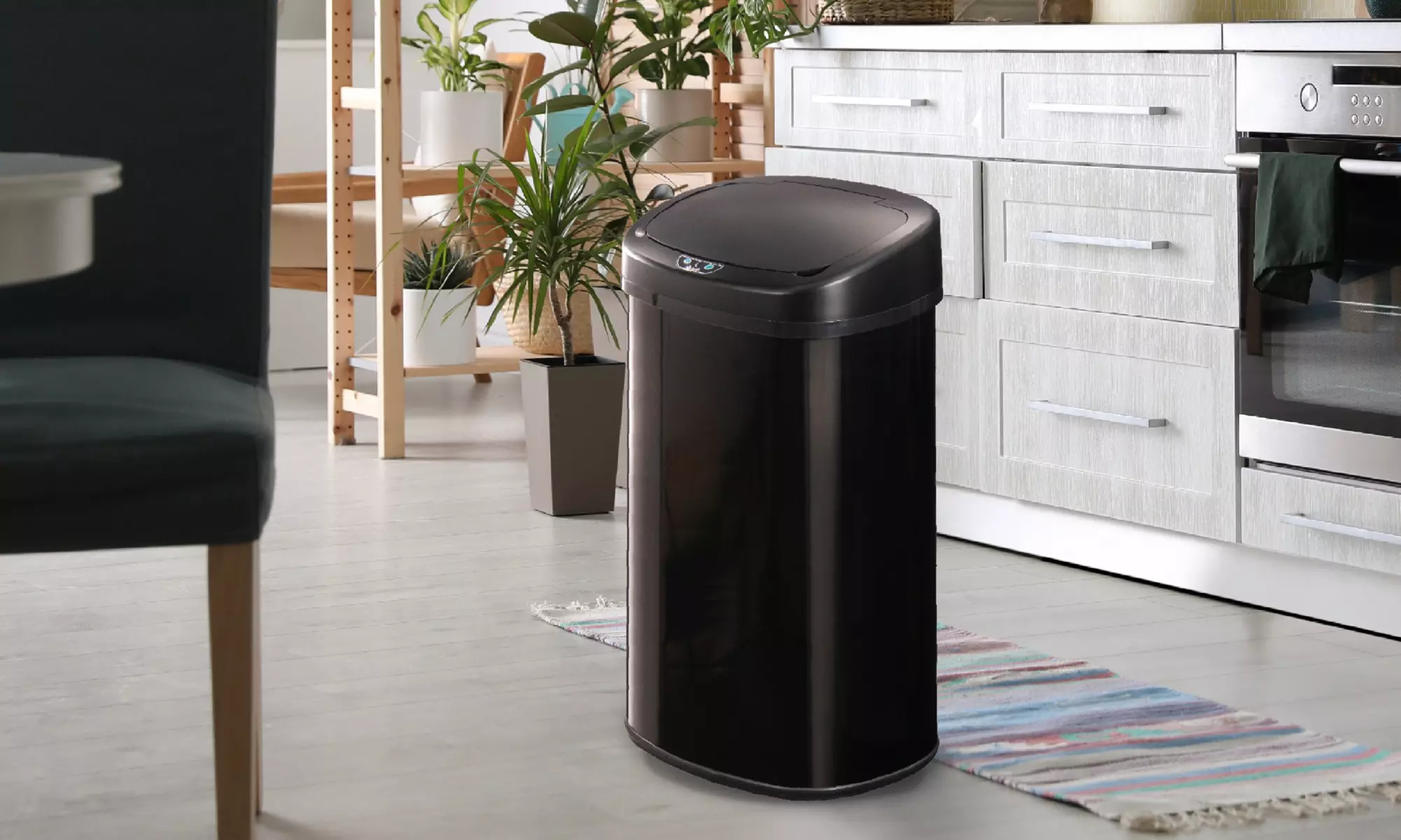 Poubelle automatique en acier inoxydable