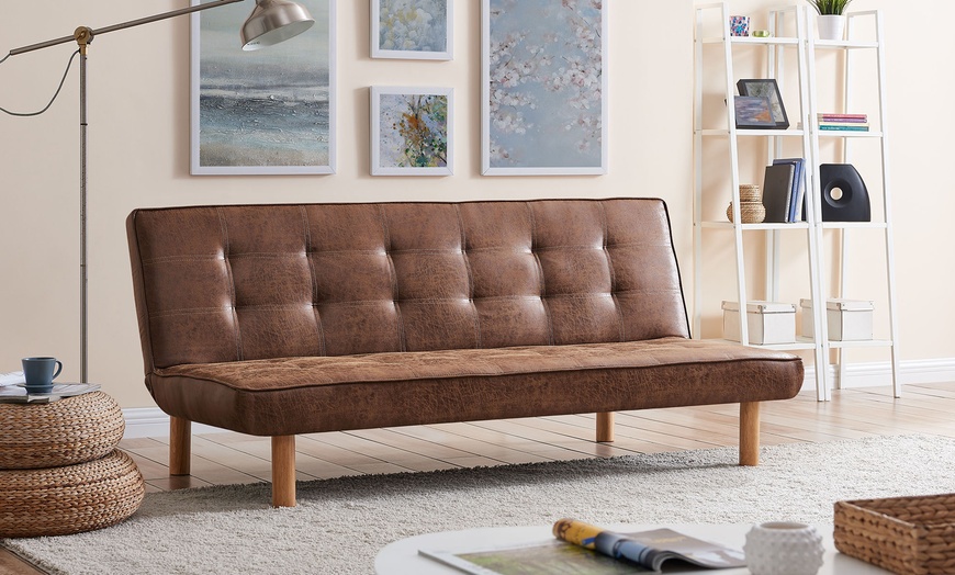 air leather sofa bed