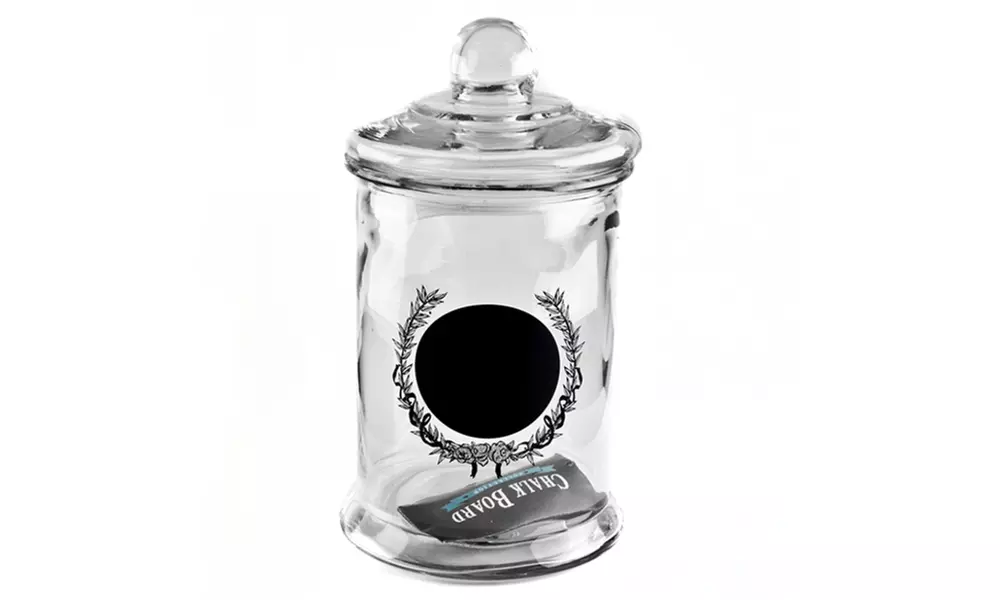 Apothecary Glass Storage Jar with Chalkboard Label - Second Medium
